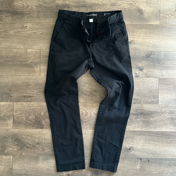 Calvin Klein Men's Slim Fit Infinite Flex Chinos 30x30 Black - Picture 1 of 4